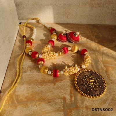 Royal Radiance Silk Thread Jewellery Set