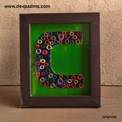 Handcrafted Quilling Initial "C" Wall & Desk Frame