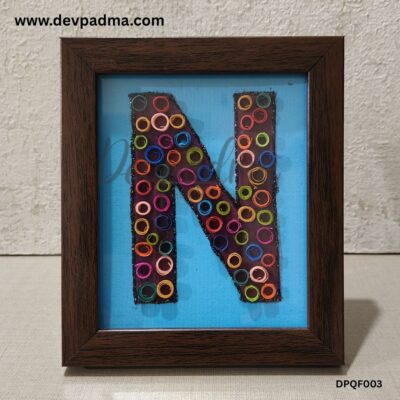 Handcrafted Quilling Initial "N" Wall & Desk Frame