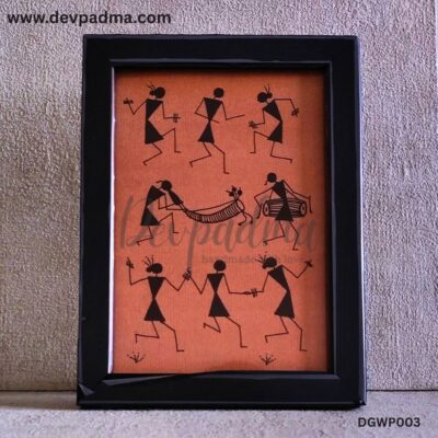 Handcrafted Warli Art Frame - Dance & Music Scene