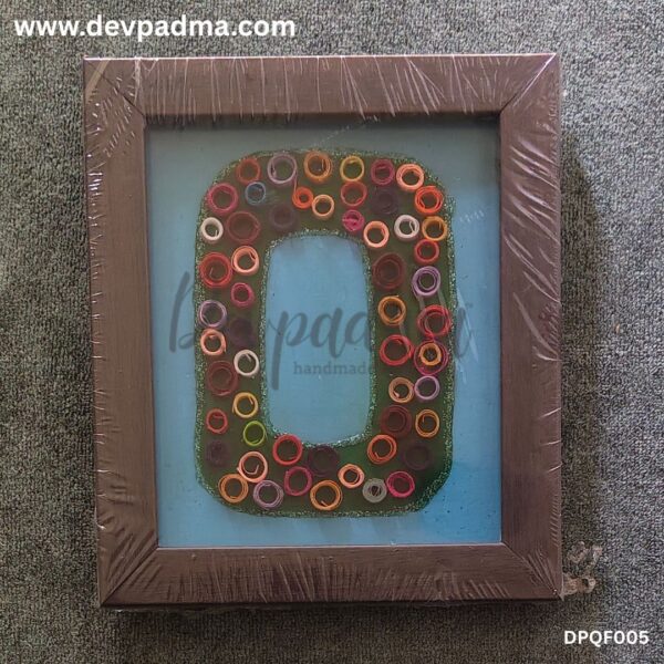 Handcrafted Quilling Initial "O" Wall & Desk Frame - Image 3