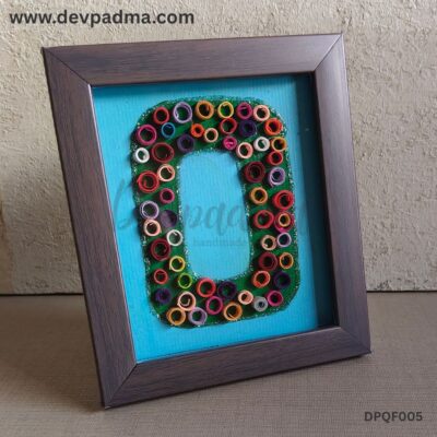 Handcrafted Quilling Initial "O" Wall & Desk Frame