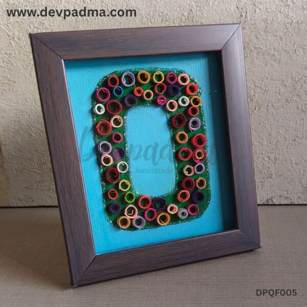 Handcrafted Quilling Initial "O" Wall & Desk Frame